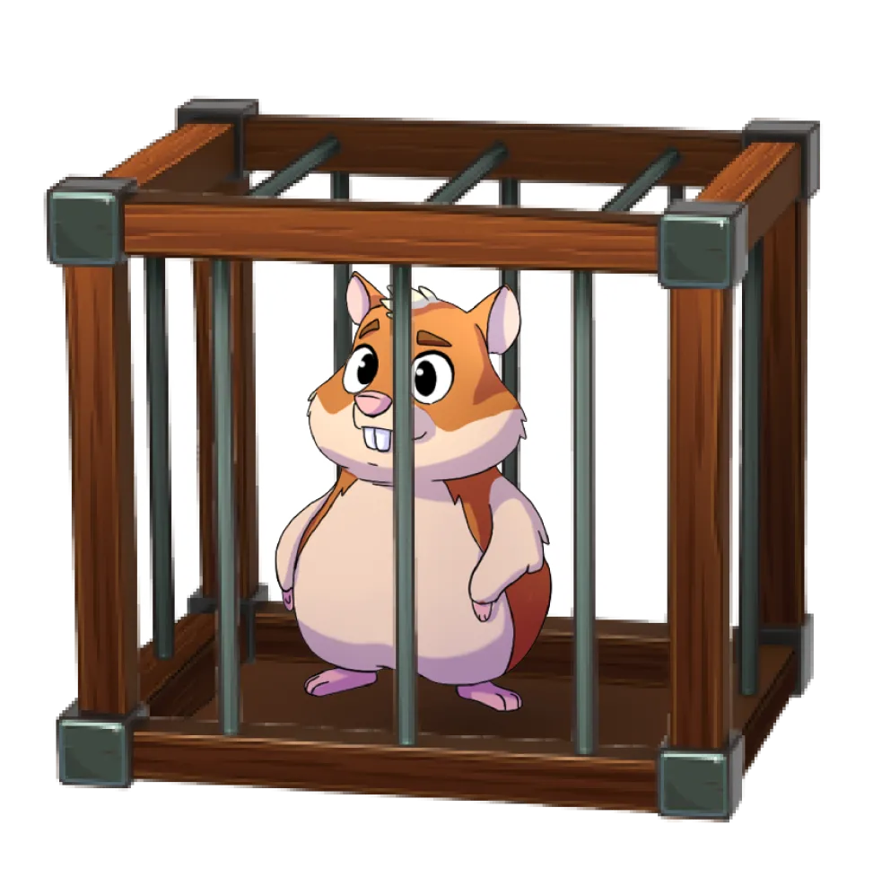 Hamster in Cage